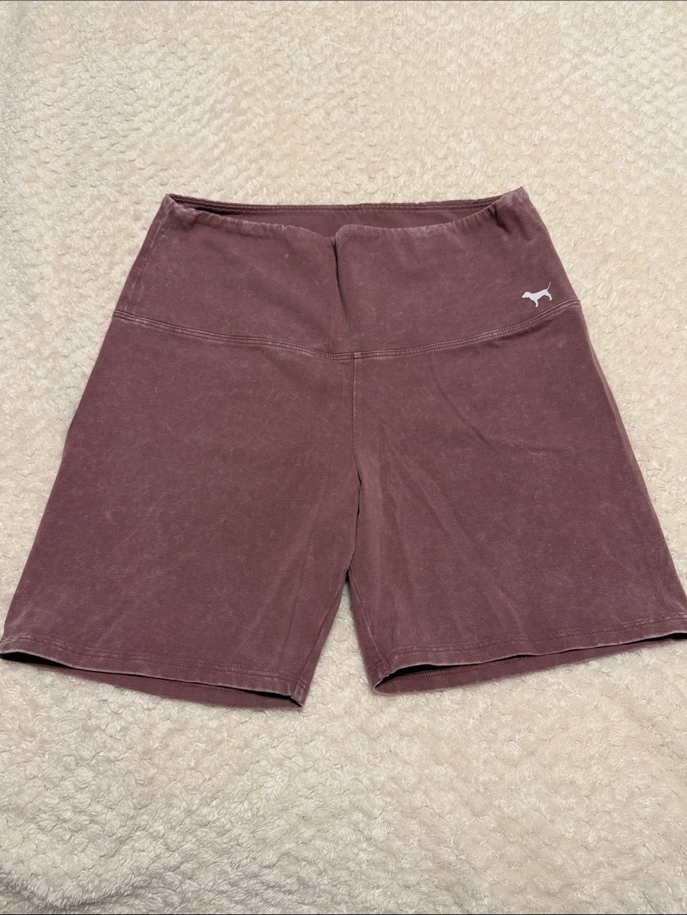 PINK Victoria's Secret High-Waist Bike Shorts in Dusty Marbled Plum